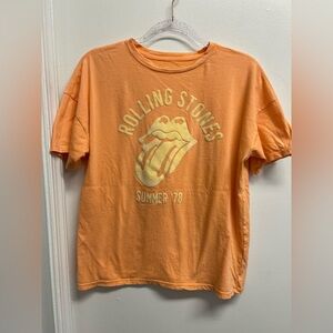 American Eagle Orange Rolling Stones Tee